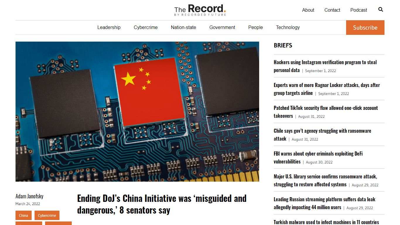 Ending DoJ’s China Initiative was ‘misguided and dangerous,’ 8 senators ...