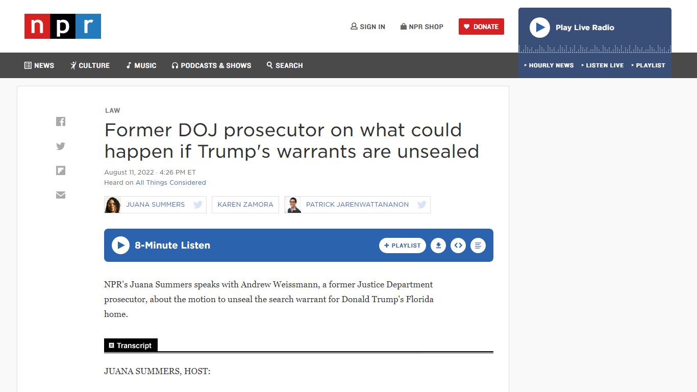 Former DOJ prosecutor on what could happen if Trump's warrants are ...